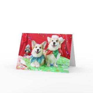 Christmas Corgis Greeting Card & Envelopes