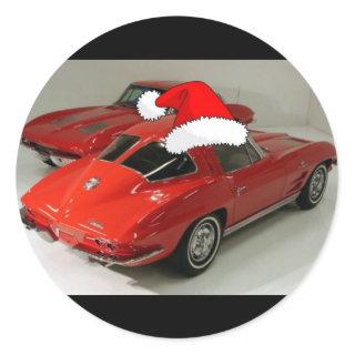Christmas Corvettes/All I want for Christmas Classic Round Sticker