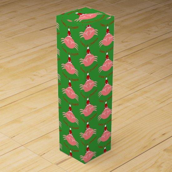 Christmas Crab Custom Wine Gift Box
