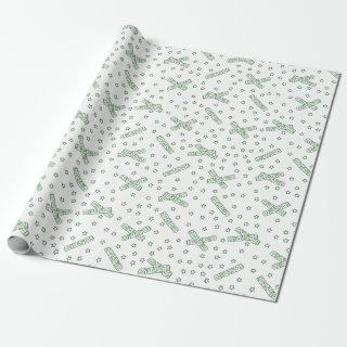 Christmas Crackers Green Toile