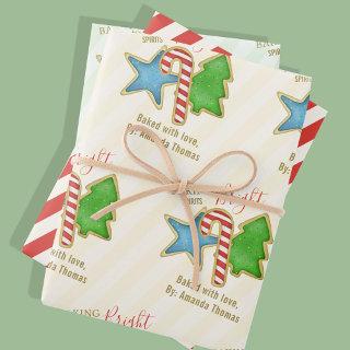 Christmas Cute Colorful Whimsical Cookie Cutouts   Sheets