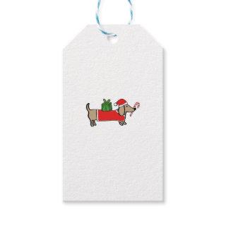 Christmas dachshund gift tags