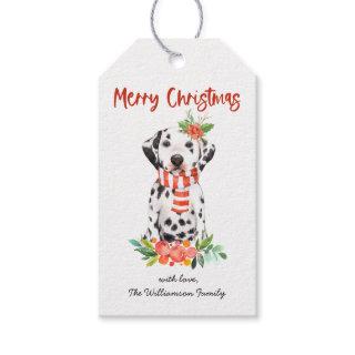 Christmas Dalmation Dog Holiday Gift Tags