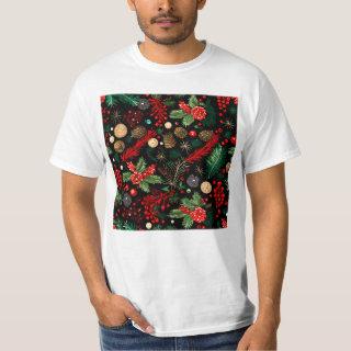 Christmas Decorative Pattern Men's Value T-Shirt