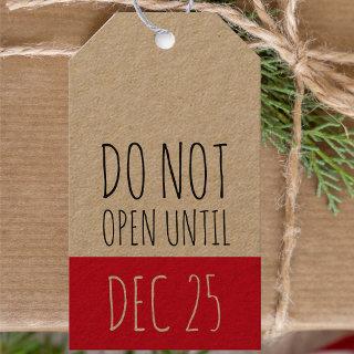 Christmas Do Not Open | Holiday  Gift Tags