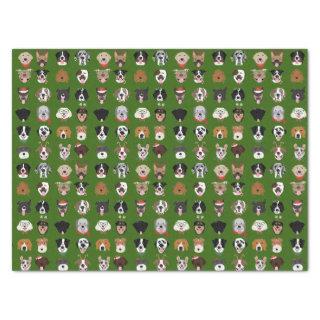 Christmas Dog Face Pattern Tissue Paper