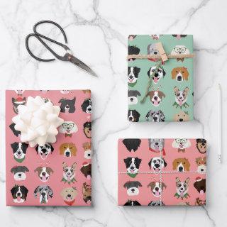 Christmas Dog Face Pattern  Sheets