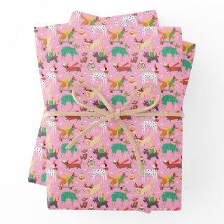 Christmas Dogs in Holiday Outfits Pattern  Sheets