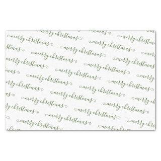 Christmas Elegant Black White Handwritten Custom T Tissue Paper
