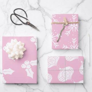 Christmas Elements on Pink