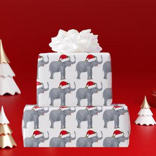 Christmas Elephant Santa Cute