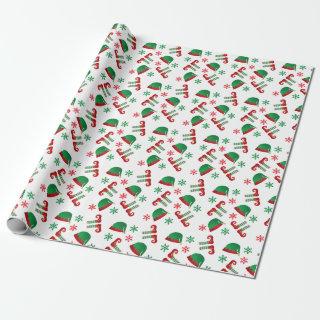 Christmas Elf Pattern Red Green