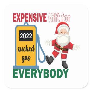 Christmas Expensive Gas Square Sticker