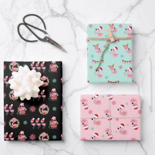 Christmas Festive Flamingo Pattern  Sheets
