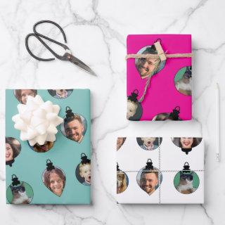 Christmas Funny Family Photo Faces Ornaments   Sheets