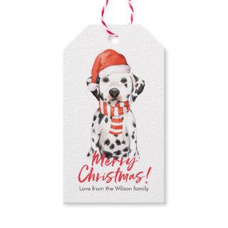 Christmas gift tags cute Dalmatian puppy