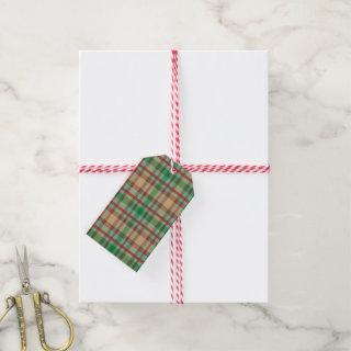 Christmas Gift Tags Green & Red Plaid