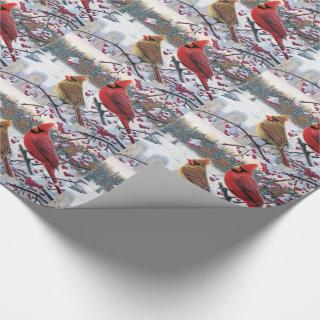 Christmas Gift Wrap/Cardinals