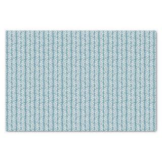 Christmas Gift Wrap Teal Ice Blue White Zigzag Tissue Paper