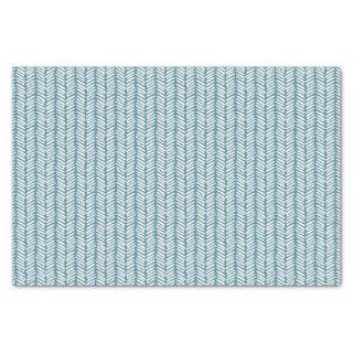 Christmas Gift Wrap Teal Ice Blue White Zigzag Tissue Paper