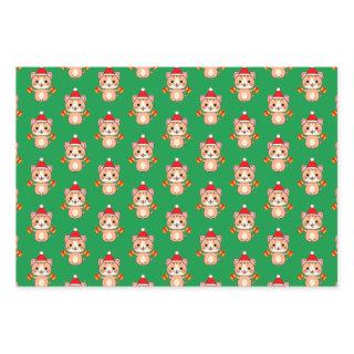 Christmas Ginger Tabby Cat  Sheets