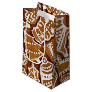 Christmas Gingerbread Holiday Cookies Small Gift Bag