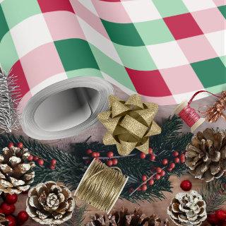 Christmas Gingham - Red, Green and White