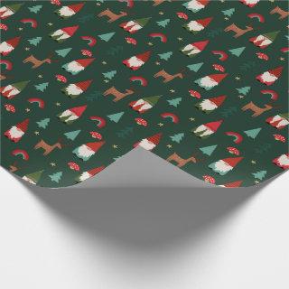 Christmas Gnomes holiday dark green