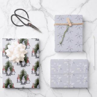 Christmas Gnomes Nordic Blue Snowflakes Stars  Sheets
