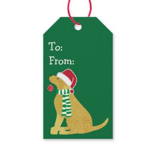 Christmas Golden Retriever Holiday Gift Tags
