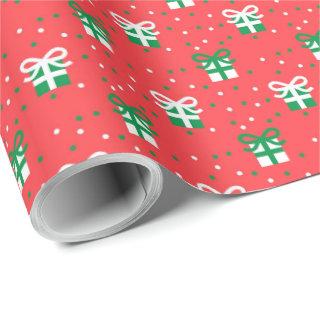 Christmas Green and White Presents with Poke A Dot