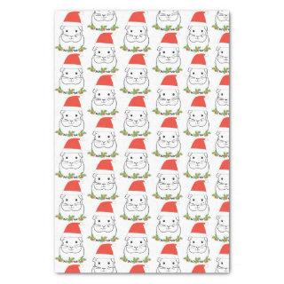 Christmas Guinea Pig in a Santa Hat Tissue Paper