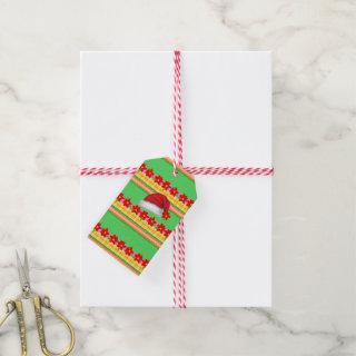 Christmas Hat Green  Gift Tags