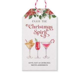 Christmas Holiday Cocktail Drink Gift Tags