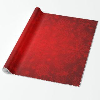 Christmas Holiday - Vibrant Red with Snowflakes