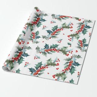 Christmas Holly and Berries Pattern