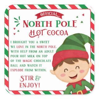 Christmas Hot Chocolate bomb Gift sticker for kids