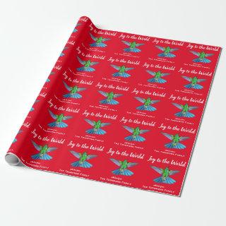 Christmas Hummingbird Joy to the World Custom Name