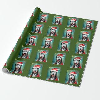 Christmas Irish Wolfhound Card