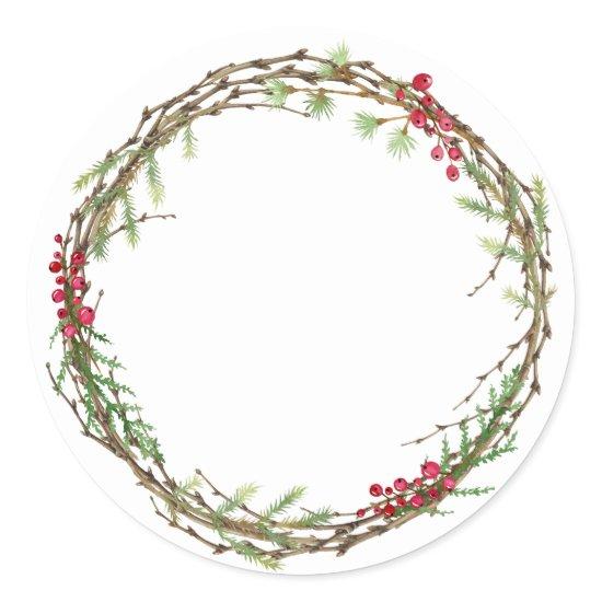 Christmas Jam Canning Rustic Homemade Mason Jar Classic Round Sticker