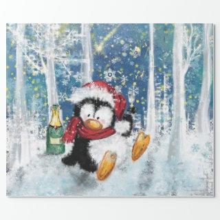 Christmas Jigsaw Puzzle Gift Celebrating Penguin