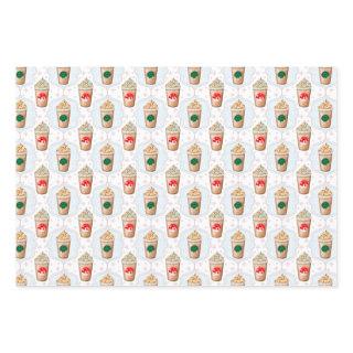 Christmas Latte Ogee Snowflake Pattern  Sheets