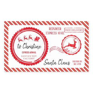 Christmas Mail From Santa North Pole Delivery Rectangular Sticker