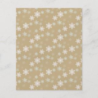 Christmas Matte Gold Snow Flakes Flyer