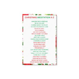 Christmas Meditation a-z  Canvas Print