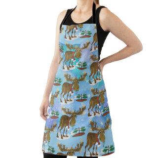 Christmas Moose ~ Apron