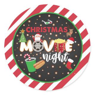 Christmas Movie Night Sticker