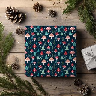Christmas Mushroom Pattern Holiday