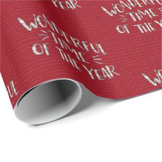 Christmas music greeting on red