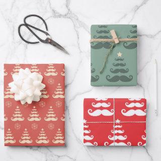 Christmas Mustache Trees  Sheet